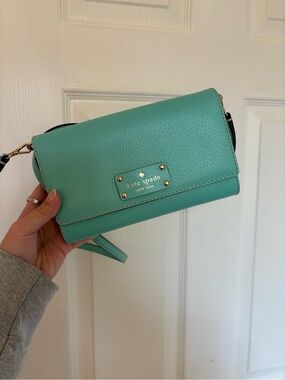 kate spade mint green leather crossbody